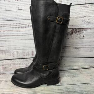 Naturalizer Jordie Womens Tall Riding Boots Black Leather Wide Calf 9W